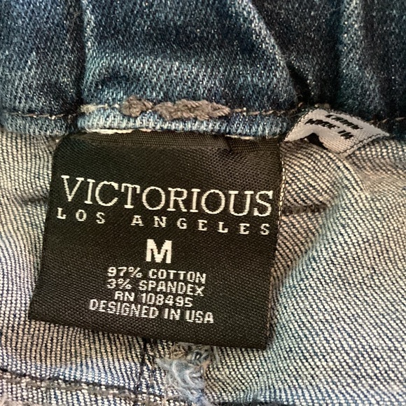 VICTORIOUS Los Angeles Jogger Jean Womens Pull On Stretch Denim Pant - Picture 7 of 8